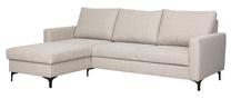 Kampinė sofa - lova Bodzio Milano TMIN-N1, kreminė sp., 239 x 177 cm x 90 cm