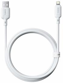 Vads Baseus Silky P10377702213-0, Lightning/USB Type A, 200 cm, balta krās.