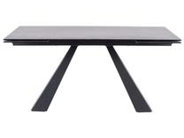 Stalas išskleidžiamas Salvadore Ceramic II, juoda sp./pilka sp., 120 - 180 cm x 80 cm x 76 cm