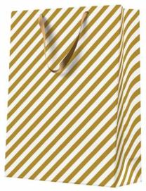 Dovanų maišelis Paw Decor Collection Big Stripes, 12 cm x 41 cm x 30 cm, aukso sp.