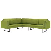 Kampinė sofa VLX Fabric 288164, žalia sp., 198 x 251 cm x 77 cm