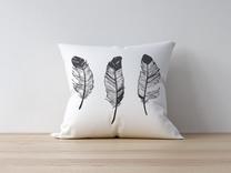 Dekoratyvinės pagalvėlės užvalkalas Mioli Decor 1068, balta sp./juoda sp., 43 cm x 43 cm