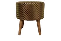 Pufas MN 9522-2, ruda sp./aukso sp., 40 cm x 40 cm x 42 cm