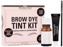 Antakių dažymo rinkinys Makeup Revolution London Brow Dye Tint Kit, 5 ml brown