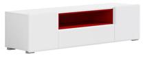 TV staliukas, baltas/raudonas, 160 cm x 42 cm x 41 cm