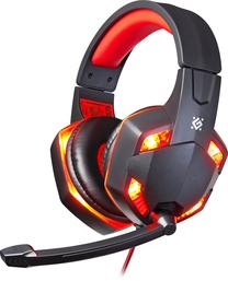 Vadu spēļu austiņas Defender Warhead G-370, melna krās./sarkana krās.