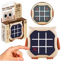 Elektroniskā spēle pūce Lean Toys Tic Tac Toe, 11 cm, brūna krās.