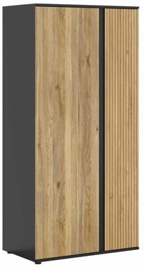 Spinta Luen, ąžuolo sp./juoda sp., 55 cm x 95 cm x 196 cm