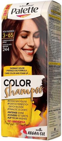 Matu krāsa Schwarzkopf Palette Color Shampoo, chocolate brown krās., 3-65 (244), 60 ml