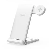 Telefono įkroviklis Nillkin PowerTrio 3-in-1, 3 x Qi Wireless, balta sp., 15 W