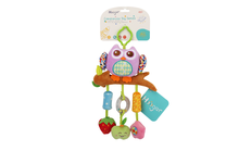Rotaļlietas ratiem Hoogar Campanula Owl, rozā krās./daudzkrāsaina
