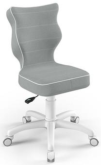 Vaikiška darbo kėdė Petit, 33.5 x 30 x 77.5 cm, balta/pilka