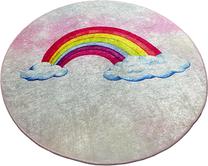 Vonios grindų kilimėlis Foutastic Leno 359CHL4834, įvairių spalvų, 100 cm x 100 cm, Ø 100 cm