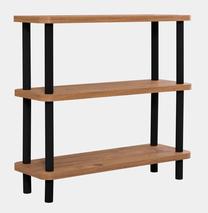 Pastatoma lentyna Kalune Design Step 688DRA1210, juoda sp./pušies sp, 75 cm x 80 cm x 28 cm