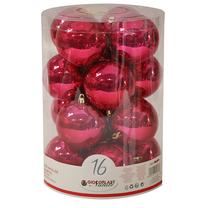 Ziemassvētku eglīšu rotaļlietu komplekts Giocoplast Natale, sarkana krās., 8 cm, 8 cm, plastmasa, 16 gab.
