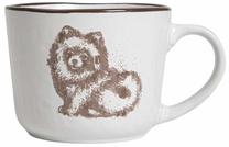 Puodelis Homla Bonti Pomeranian, ruda sp./balta sp., 0.4 l
