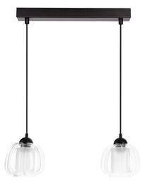 Lampa griesti Candellux Lighting Valeria 32-58218, E27, 2 x 40 W, caurspīdīga krās. / melna krās.