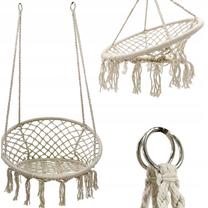 Sėdimas hamakas Boho, šviesiai ruda - ecru