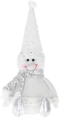 Kalėdinė dekoracija, "Sniego senis" Springos Snowman CA0330, 43 cm, balta sp./sidabro sp.