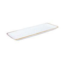 Serviravimo lėkštė Home4you Sensa DH05787, 36 cm, 14 cm, Aukso sp./Balta sp.