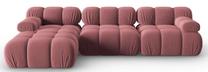 Kampinė sofa Micadoni Home Bellis MIC_SET5L_2_F1_BELLIS1, rožinė sp., kairinė, 285 x 122 cm x 63 cm