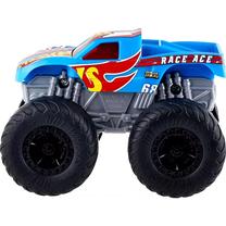 Žaislinis keturratis Mattel Hot Wheels Monster Trucks Roarin' Wreckers TRace Ace HDX60/HDX63, 1:43, mėlyna sp.