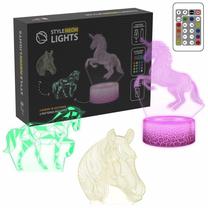 Dekoracija „Arklys“ Manta 3D su LED apšvietimu, 19.6 cm, 13.7 cm, įvairių spalvų