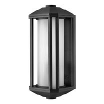 Āra sienas lampa Quintiesse Castelle M, 60W, E27, IP44, melna krās., 15.2 cm x 38.3 cm