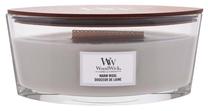 Žvakė, aromatinė WoodWick Ellipse Warm Wool, 40 h, 453.6 g, balta sp.