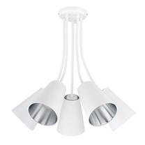 Šviestuvas kabinamas TK Lighting Wire Silver, E27, 5 x 15 W