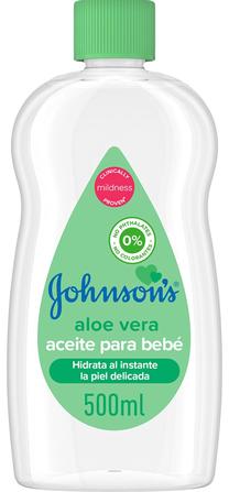 Kūno aliejus Johnson's Baby Baby Oil Aloe Vera, 500 ml