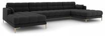 Sofa Micadoni Home Mamaia Panoramic, tamsiai pilka sp., 383 x 185 cm x 75 cm
