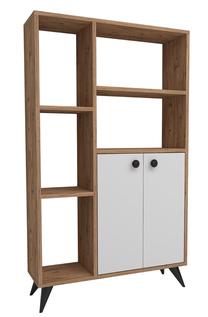Pastatoma lentyna Kalune Design Meldan 550ARN1651, ruda sp./balta sp., 123.6 cm x 80 cm x 25 cm
