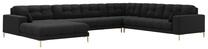 Kampinė sofa Micadoni Mamaia Structured, tamsiai pilka sp., dešininė, 327 x 256 cm x 75 cm