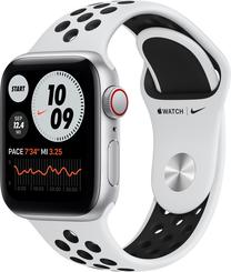 Viedais pulkstenis Apple Watch Nike SE GPS LTE, 40mm Aluminium Pure Platinum/Black Nike Sport Band, sudraba krās.