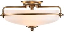 Valgusti lagi Elstead Lighting Griffin QZ-GRIFFIN-F-WS, E27, 3 x 60 W, valge v. / messing v.