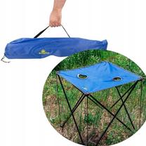 Stovyklavimo stalas King Camp KT-AR-9-GN, mėlyna sp./juoda sp., 58 cm x 58 cm x 58 cm