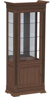 Vitrina Patricija ŠV2-80, ruda sp., 49.5 cm x 90 cm x 210 cm