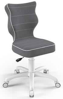 Vaikiška darbo kėdė Petit, 33.5 x 30 x 77.5 cm, balta/tamsiai pilka