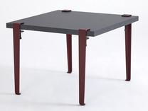 Kavos staliukas Kalune Design Halicheron, antracito sp./bordo sp., 60 cm x 60 cm x 45 cm