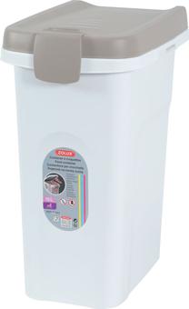 Dėžė gyvūnų ėdalui laikyti Stefanplast Food Container, 15 l, 33 x 22 x 41 cm, balta sp./pilka sp.