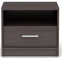Naktinis staliukas Nepo Plus S435-KOM1S-WE, ruda sp., 42.5 cm x 34 cm x 49.5 cm