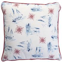 Dekoratyvinė pagalvėlė Home4you Florida Sea, mėlyna/balta/raudona, 45 cm x 45 cm