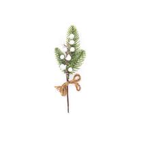 Dirbtinė šakelė Christmas Touch, balta sp./žalia sp., 23 cm