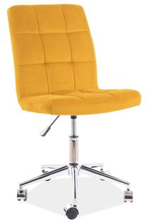 Darba krēsls Q-020 Bluvel 68, 40 x 45 x 87 - 97 cm, dzeltena krās.