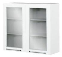 Viršutinė virtuvinė spintelė Bodzio Loara, balta sp., 80 cm x 31 cm x 72 cm