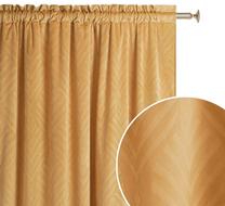Naktinė užuolaida Room99 Leafly, garstyčių sp., 140 cm x 280 cm