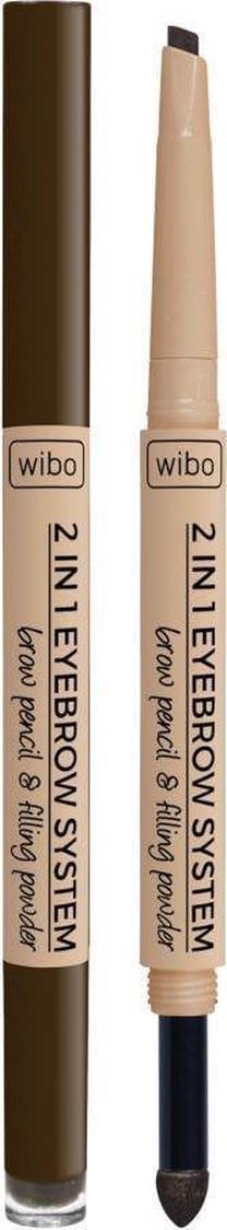 Uzacu zīmulis Wibo 2in1 Eyebrow System, 2 g, brūna krās. 3