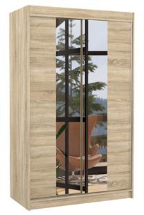 Spinta ADRK Marvin 120, rusva sp., 58 cm x 120 cm x 200 cm, su veidrodžiu