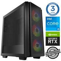 Stacionārs dators Intop RM71913NS Intel Core i5-12400F, DDR4 32 GB, SSD+HDD 1 TB 4 TB, Nvidia GeForce RTX3050 6 GB GDDR6
